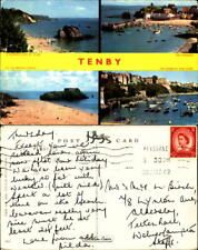 Tenby Pembrokeshire West Wales UK multi-view postcard mailed 1962 picture
