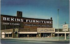 Vintage 1960s SIOUX CITY, Iowa Advertising Postcard BEKINS FURNITURE Street View picture