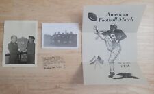 American Football Game in Europe during World War II, Program and Photos lot.  picture