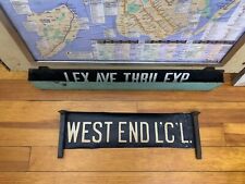 PRIMITIVE NY NYC SUBWAY ROLL SIGN UPPER WEST END LUXURY CONDOS WEALTHY MANHATTAN picture