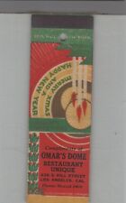 Matchbook Cover Omar's Dome Restaurant Los Angeles, CA picture