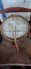 **AWESOME VINTAGE 16 INCH NATIVE AMERICAN RAWHIDE  DRUM GREAT SOUND  ** picture