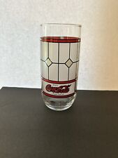 Coca Cola Drinking Glass, Vintage Tiffany style Coke Frosted Stained Glass picture