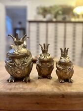 Brass King Frog Set Of 3 picture