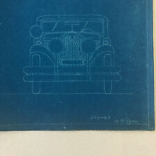 1930 Coachbuilder Car Design Blueprint Rendering Blue Print Sport Cabriolet Body picture