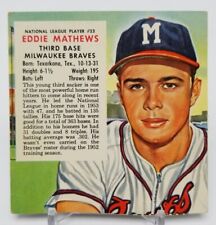 1954 Red Man Tobacco All Star Team ED EDDIE MATHEWS (No Tab) Milwaukee Braves 23 picture