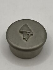 Vintage Seagull Fine Pewter Canada Small Round Trinket Box with Mushrooms On Lid picture