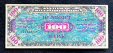 1944 WWII Germany Allied Occupation Military Currency 100 Mark Banknote XF picture