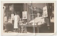 c1930s Flynn & Mills Grocery Clerk Window Worcester Mass MA Vintage Photo picture