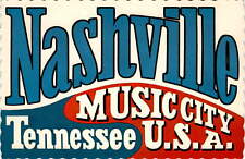 Nashville, Tennessee, Music City, recording studios, record pressing Postcard picture