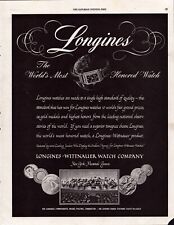 1947 Longines Wittnauer Watch Company Mishel Piastro Vintage Print Ad A38 picture
