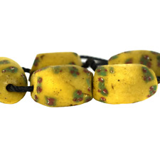 5 Venetian Trade Beads Yellow Loose Africa picture