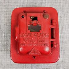 Vintage Edwards 1872 Red Cast Iron Fire Alarm Station Rescue Firefighting picture