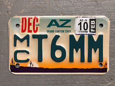 ARIZONA MOTORCYCLE LICENSE PLATE EMBOSSED GRAND CANYON STATE 🌵 MC-T6MM 2010 picture