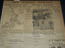 1909 SEPTEMBER 7 THE BOSTON HERALD - PEARY WIRES WORD HE HAS FOUND POLE - BH 204 picture