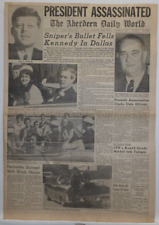 President Kennedy Assassinated Original Newspaper 11/22/1963 Aberdeen WA picture