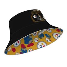 Steelers Pittsburgh Adult Sun Hat Reflective Bucket Hat Helmet Style，fans gift picture