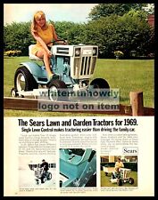 1969 SEARS Lawn and Garden Tractor Suburban 12 Mower  Original PRINT AD picture