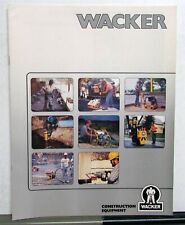 1989 Wacker Vibratory Rollers Rammers Construction Equipment Sales Brochure picture