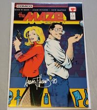 THE MAZE AGENCY #1 SIGNED BY ADAM HUGHES IN 1990 Early Full Name Signature NM picture