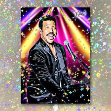 Lionel Richie Holographic Headliner Sketch Card Limited 1/5 Dr. Dunk Signed picture