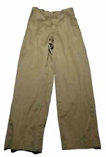 Vintage 50s Button Fly Military Khaki Chino Trousers Pants size 29x29 AL2 picture