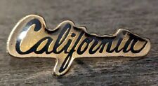California Gold/Glossy Lapel Pin With Black Script Travel/Souvenir picture