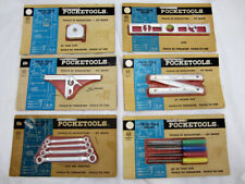 Lot of 6 Vintage Marx Pocketools Wrenches Files Square Level Made in USA picture