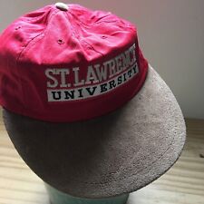 Vintage 1970s St. lawrence University Baseball Cap Red by University Square picture