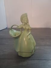 Vintage Haeger Pottery Southern Belle Woman Vase, Planter, Seafoam, Mint Green  picture