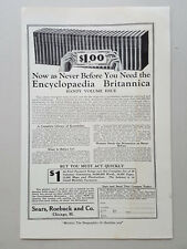 1919 Sears, Roebuck Encyclopaedia Britannica Coupon Vintage Magazine Print Ad picture