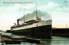 Steamer Juniata at Dock Harbor Duluth Minnesota Postcard picture