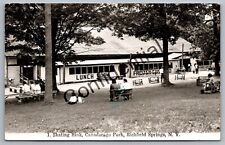 Real Photo Roller Skating Rink Canadarago Park Richfield Springs NY RP RPPC D343 picture