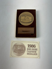 1986 John Deere Calendar Medallion in Original Box picture