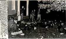 LG989 1967 Wire Photo ARRESTED AFTER GUN BATTLE Ypsilanti MI Suspects on Lawn picture
