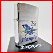Rare 1993 Zippo Lighter T-2 Blue Impulse Mitsubishi Vintage, Unused, Collectible picture