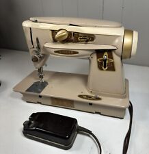 Singer 500a “the Rocketeer” 1962 Sewing Machine W Foot Pedal Antique Vintage Tan picture