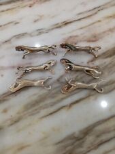 6 Antique French Galloping/Prancing Horses Equestrian Knife Rests gold/silver picture