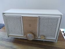 Vintage MOTOROLA Model AT30BH WHITE MCM 1950s AM Tube Radio Tested Works picture
