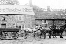 Bwd-24 Bill Stone With Horses And Cart, Tansley Nr Matlock, Derbyshire. Photo picture