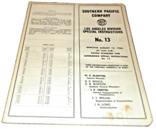 AUGUST 1965 SOUTHERN PACIFIC LOS ANGELES DIVISION SPECIAL INSTRUCTIONS #13 picture