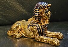 Gold Metal Egyptian Sphinx Statue Figurine Chess Piece 2.75