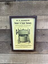 Antique H P Rankin Butchers’ And Packers’ Machinery Framed Advertisement PA picture
