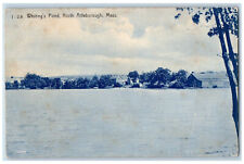 1911 Whiting's Pond North Attleboro MA Antique Posted AR Block Postcard picture
