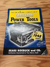 Vintage 1948 Craftsman Power Tools Advertising Catalog Sears Roebuck & Co. picture