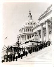 LD332 1976 Original Photo US ARMED FORCES BICENTENNIAL BAND @ THE CAPITOL BLDG picture