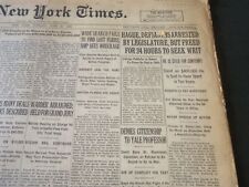 1929 JUNE 25 NEW YORK TIMES - FRANK HAGUE DEFIANT IS ARRESTED - NT 6577 picture