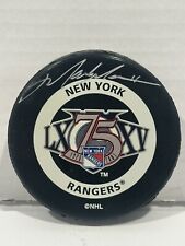 Steiner Mark Messier Signed NY Rangers 75th Anniversary Puck +Case Hologram Only picture