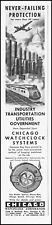1946 Chicago Watchclock Systems Chicago Watchclock vintage art print ad L87A picture