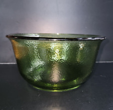 GE Stand Mixer Mixing Bowl Large 3 Qt Texture Emerald Green Glass Boho Decor Vtg picture